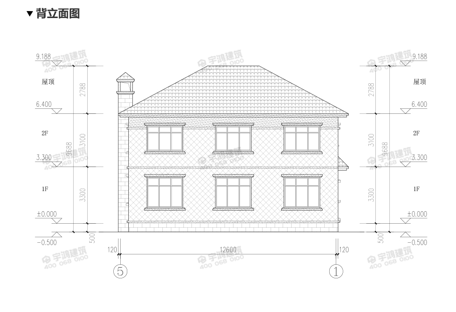 157平新中式農(nóng)村兩層小別墅設(shè)計圖紙