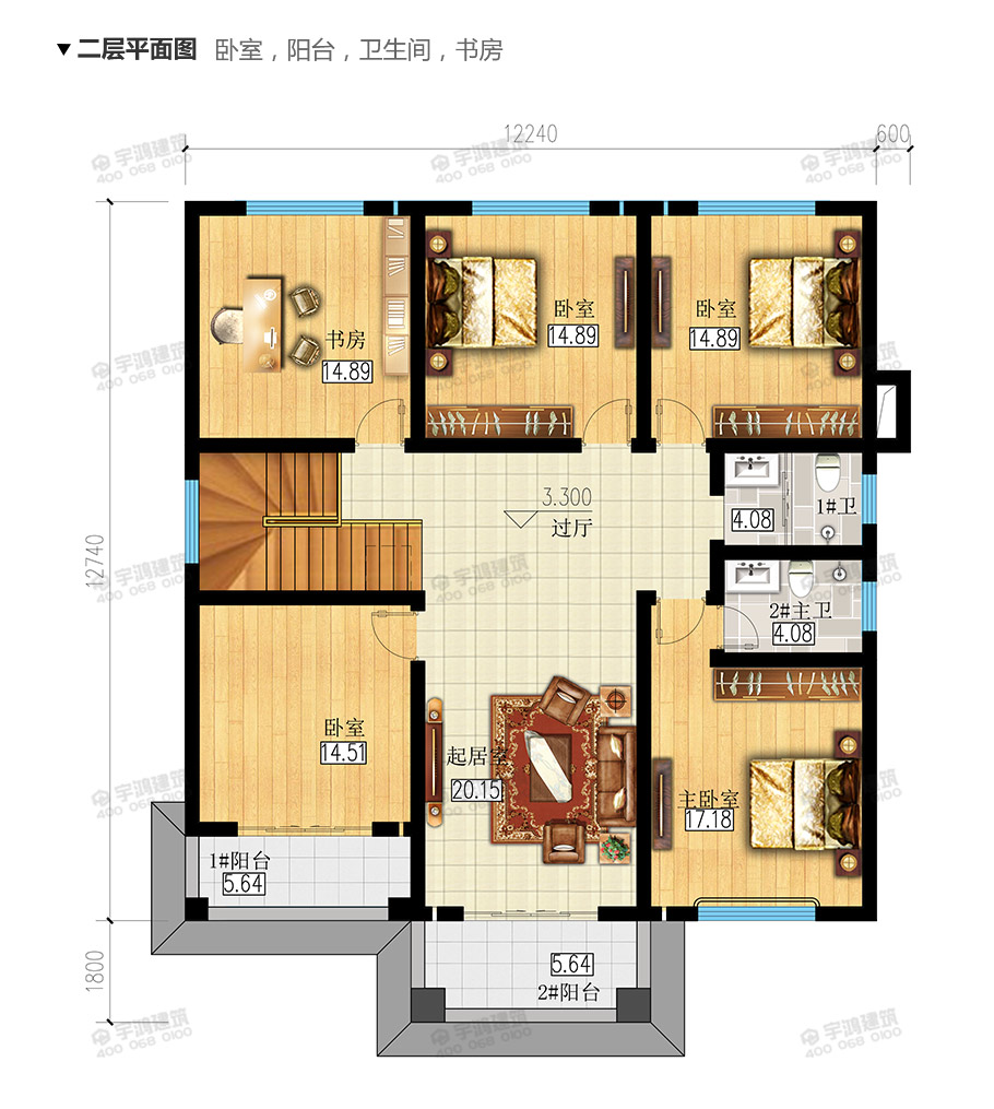 157平新中式農(nóng)村兩層小別墅設(shè)計圖紙