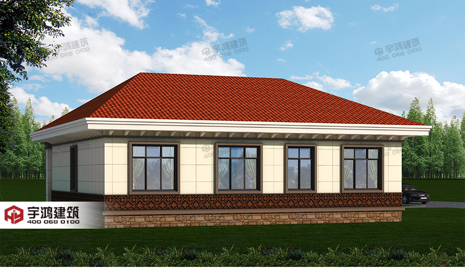 12萬精致農村一層平房設計圖,簡單時尚實用