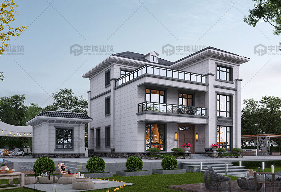 11x13三層新中式別墅設計圖紙