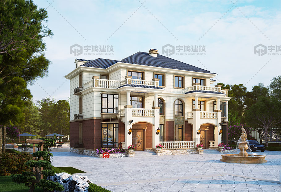 造價50萬-62萬歐式風格別墅設計圖紙