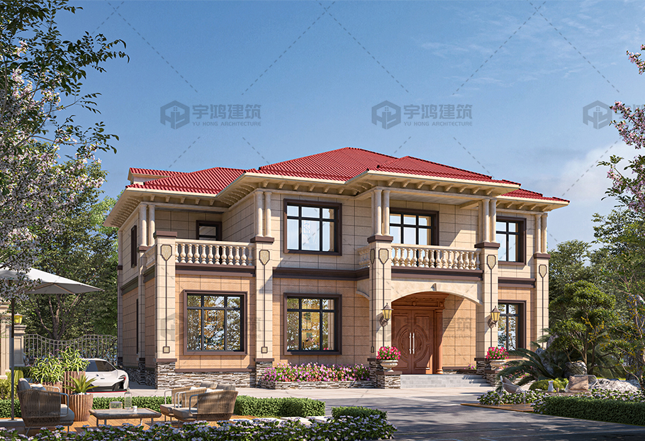 15x13歐式磚混結構別墅設計圖紙