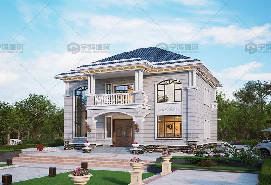 歐式風格13x13磚混結構別墅設計圖紙