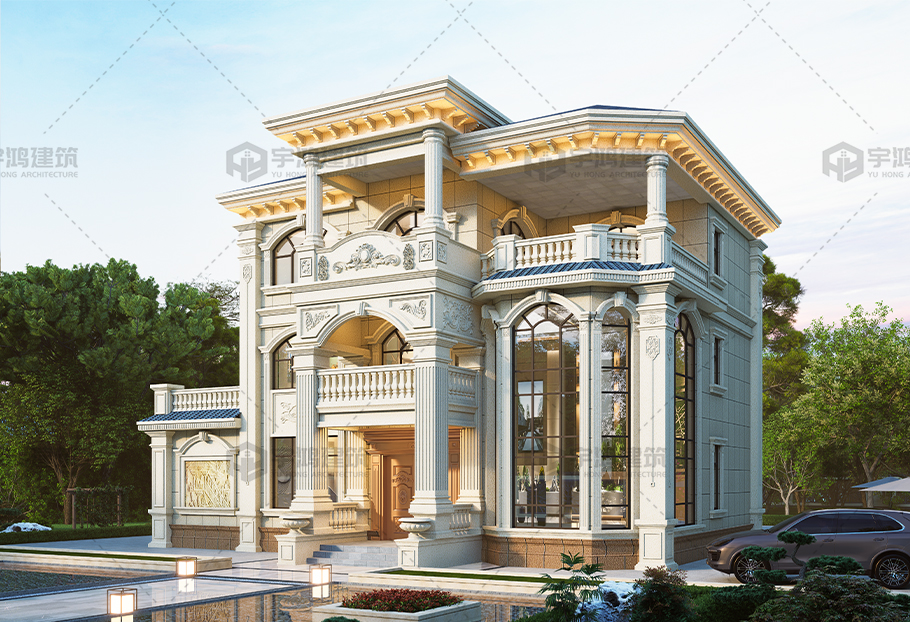 框架結構三層歐式別墅全套圖紙